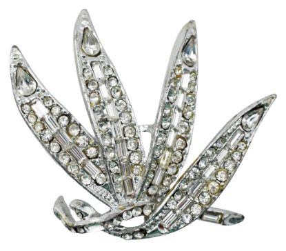 Picture of Vintage Silver and Clear Rhinestone Brooch