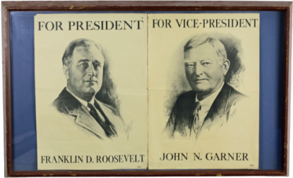 Picture of 1932 Presidential Campaign Posters of Franklin Roosevelt and John Garner