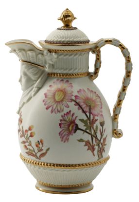 Picture of Antique Royal Worcester Blush Ivory Chocolate Pot